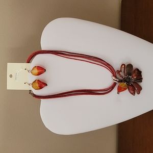 Tropical Necklace and Earring Set